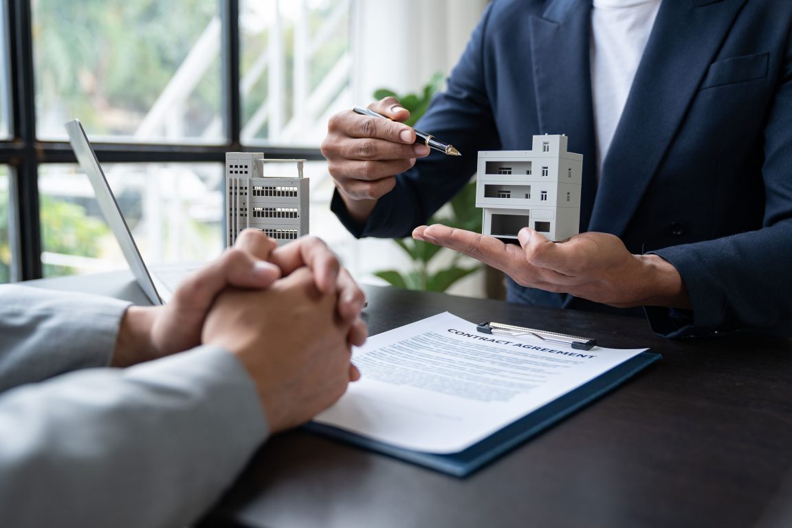 Lawyer explaining real estate law