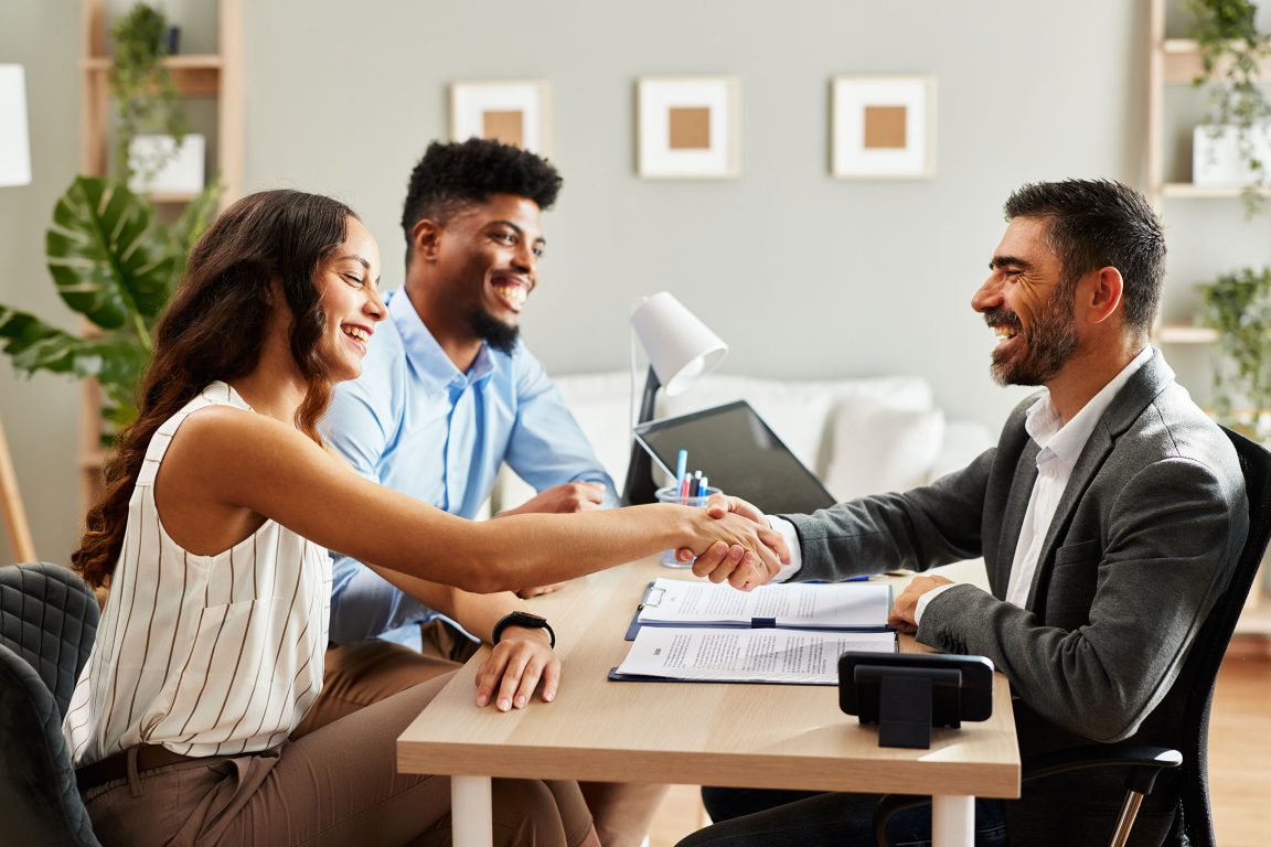 Young couple makes a deal with an agent